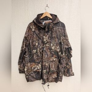 Gamehide StormHide Plus Mossy Oak Camo Hunting Jacket Hood Men's Size Large